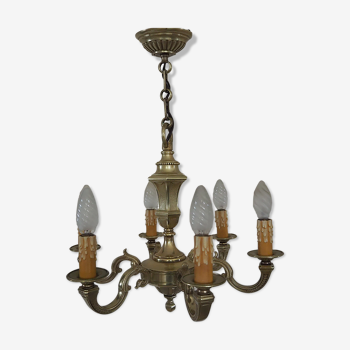 Lustre en bronze style Louis XV - 6 feux