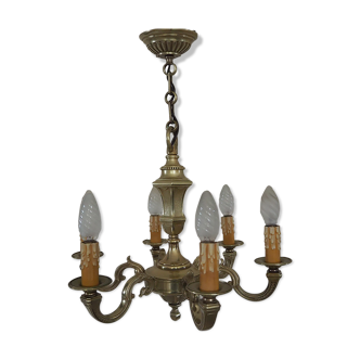 Lustre en bronze style Louis XV - 6 feux