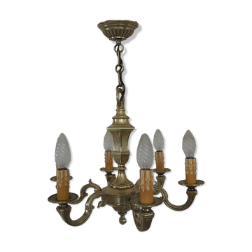 Lustre en bronze style Louis XV - 6 feux