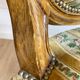 Vintage Louis XVI style medallion armchair – Carved wood and fabric