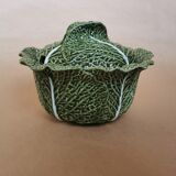 Soup-tureen cabbage ceramic and flat slip