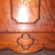 Louis XIV style commode in natural wood