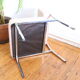 Fauteuil en chrome et tissus vintage design