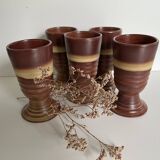 Set of 5 stoneware mazagrans.