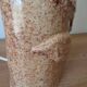 Large vintage glazed terracotta lamp base