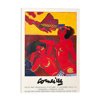 Guillaume Corneille (1922-2010) Grande affiche "Hommage à Corneille 70 ANS"