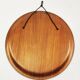 Mid Century Teak Round Wall Mirror, Denmark, 1960s