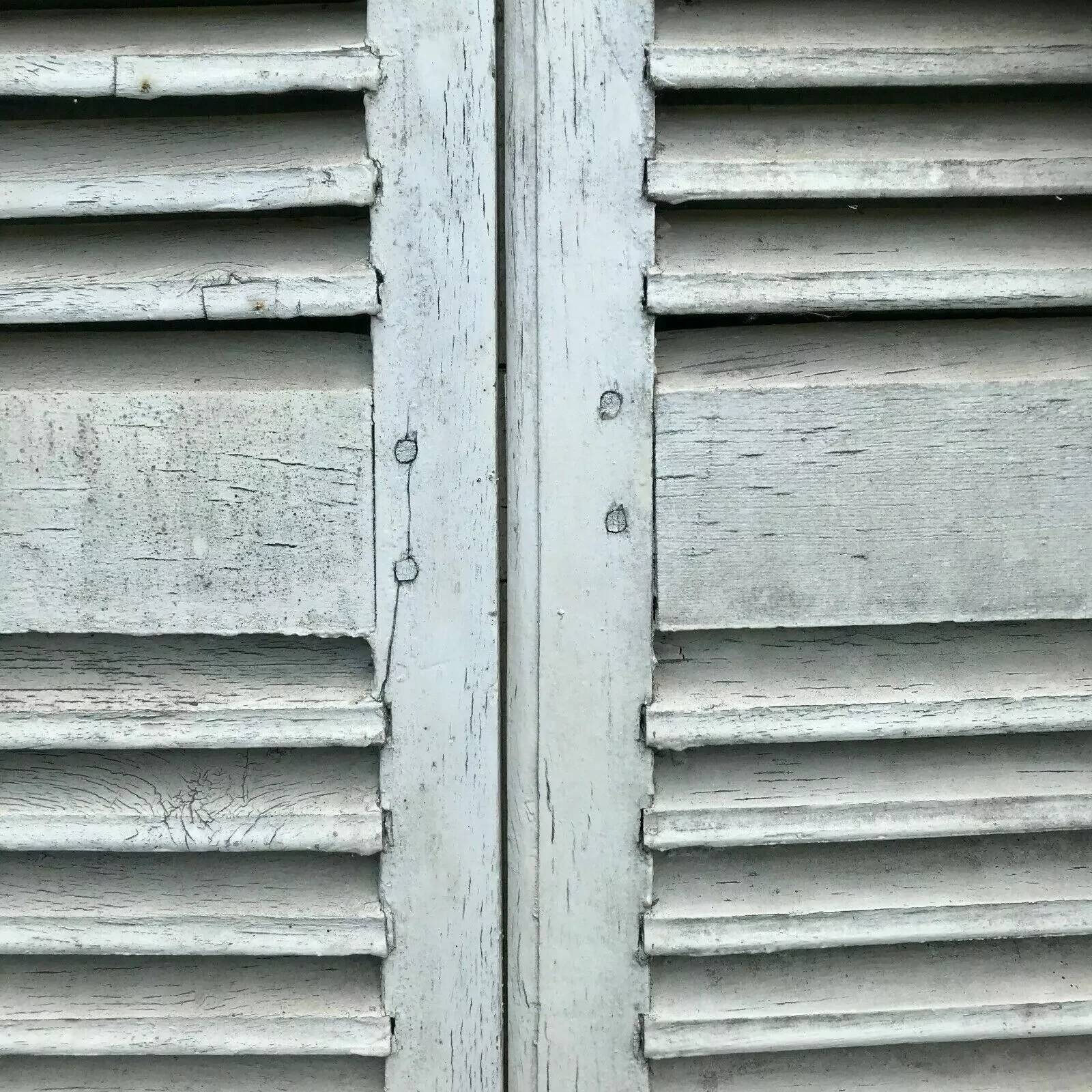 Set of 2 pairs of 19th century solid oak shutters
