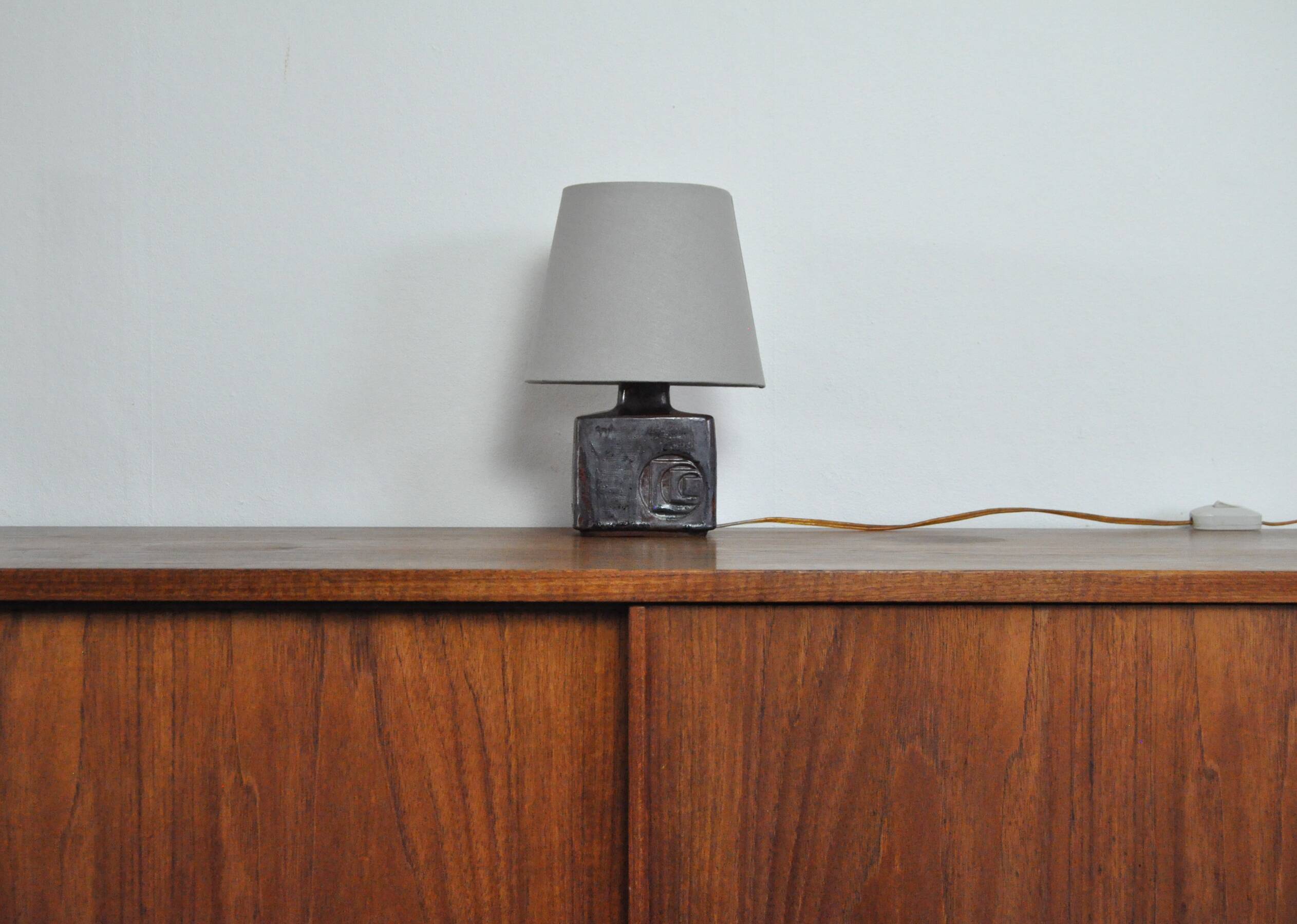 Glazed Stoneware Table Lamp by Desiree Stentøj, Denmark