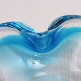 Cendrier en verre de Murano bleu