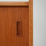 Scandinavian teak bookcase with cabinet, 1960s