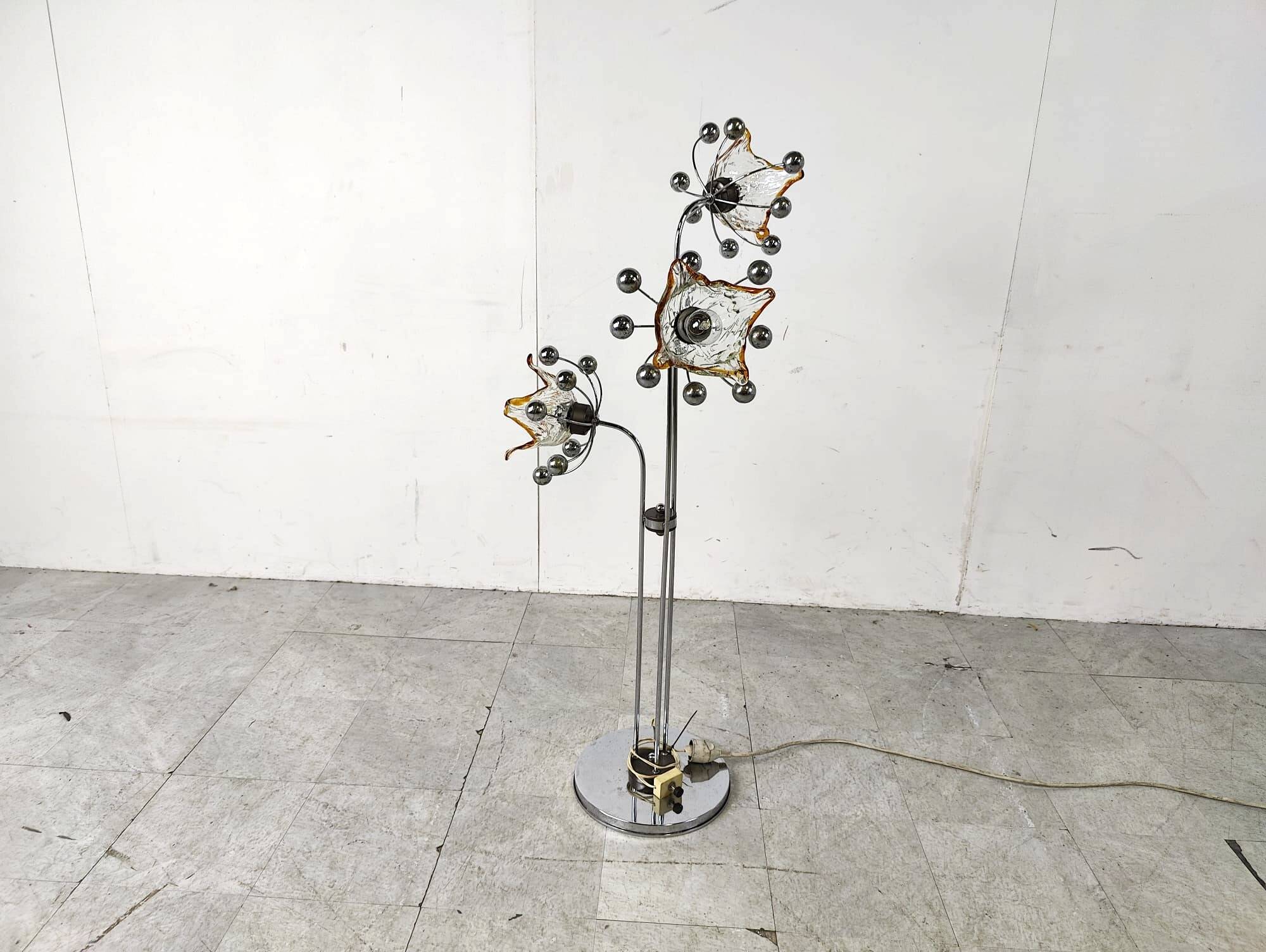 Vintage murano glass floor lamp, 1960s