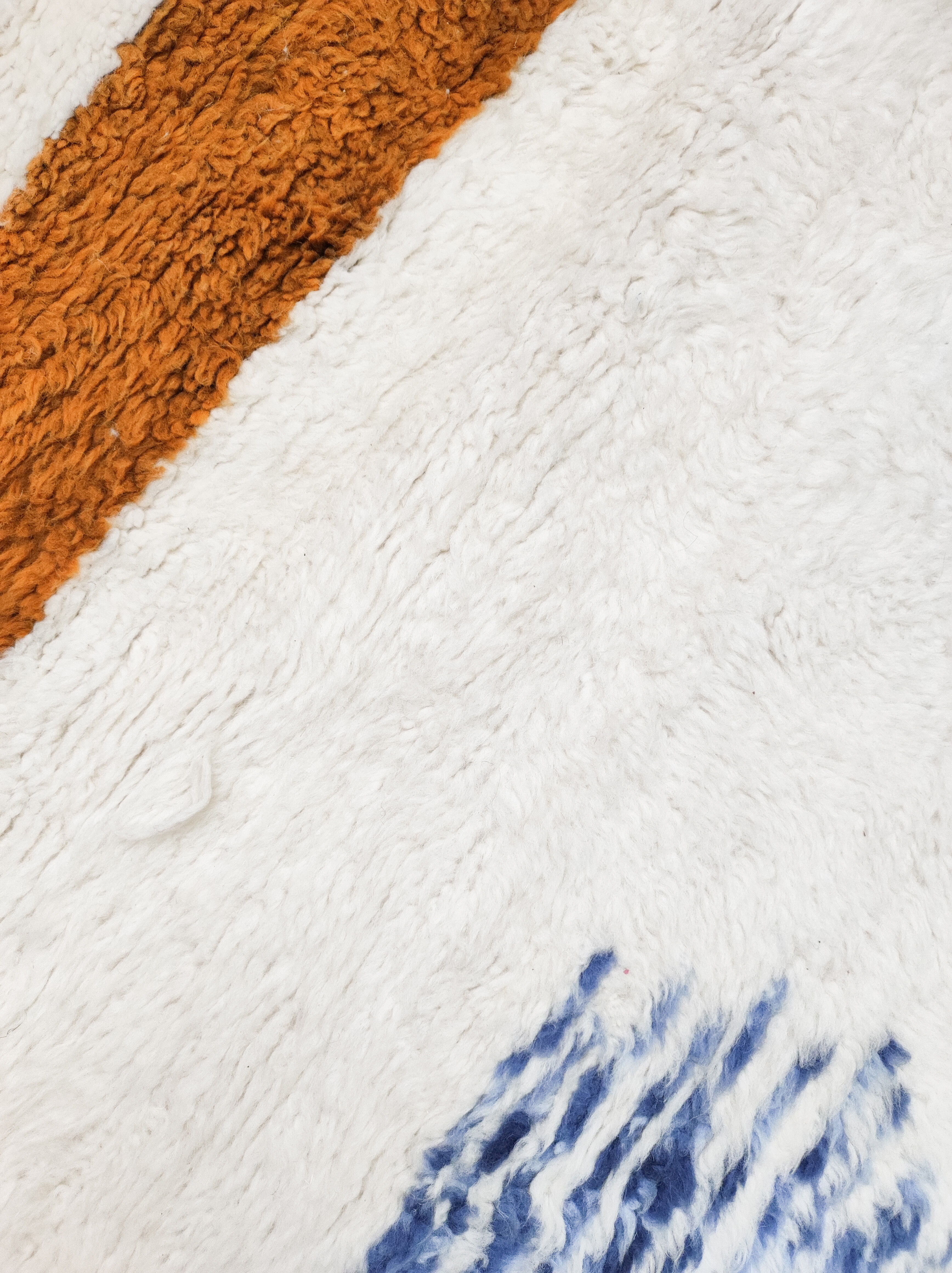 Moroccan Berber rug Boujaad ecru with colorful and mottled patterns 300x212cm