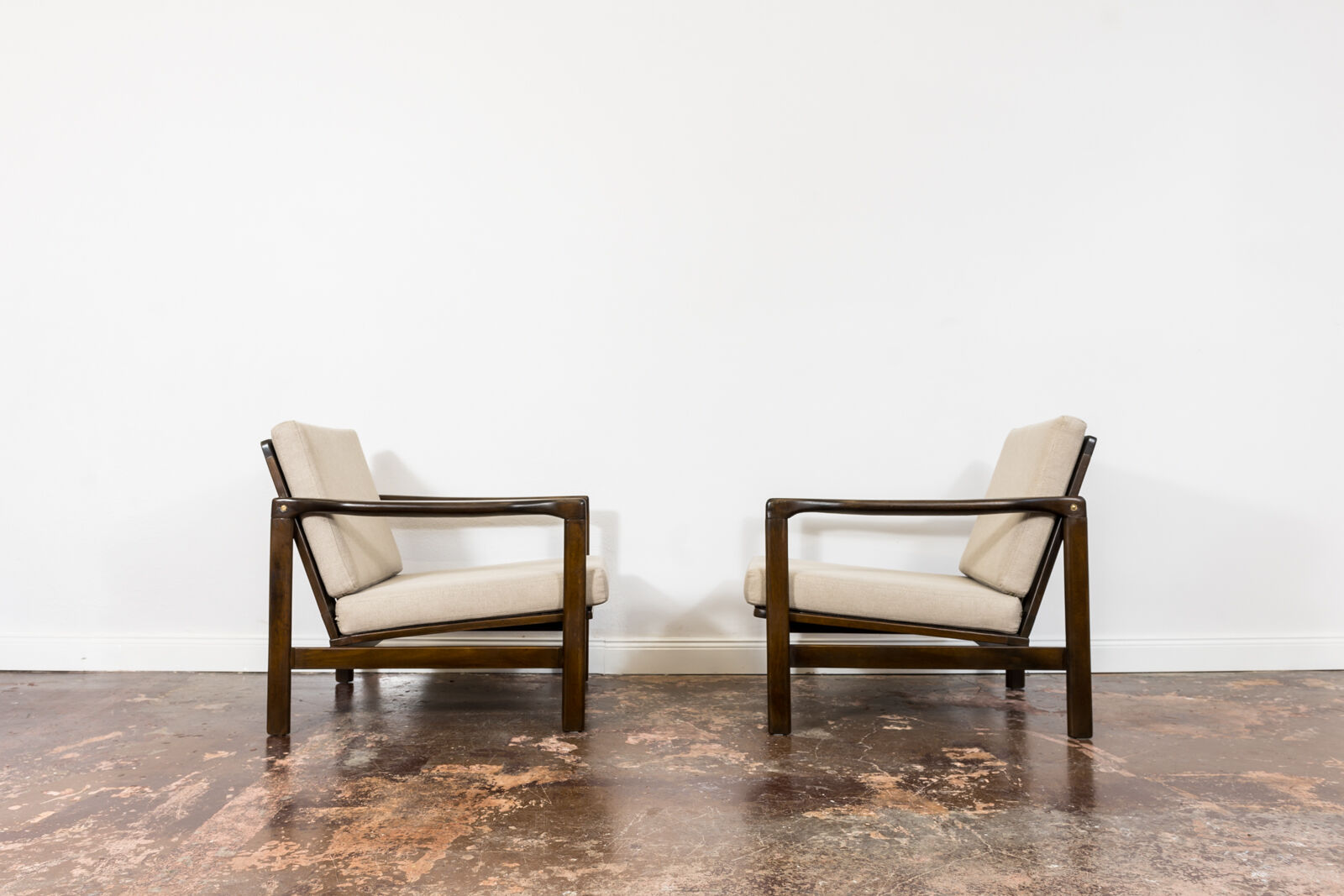 Pair of mid-century B7522 lounge chairs by Zenon Bączyk 1960's