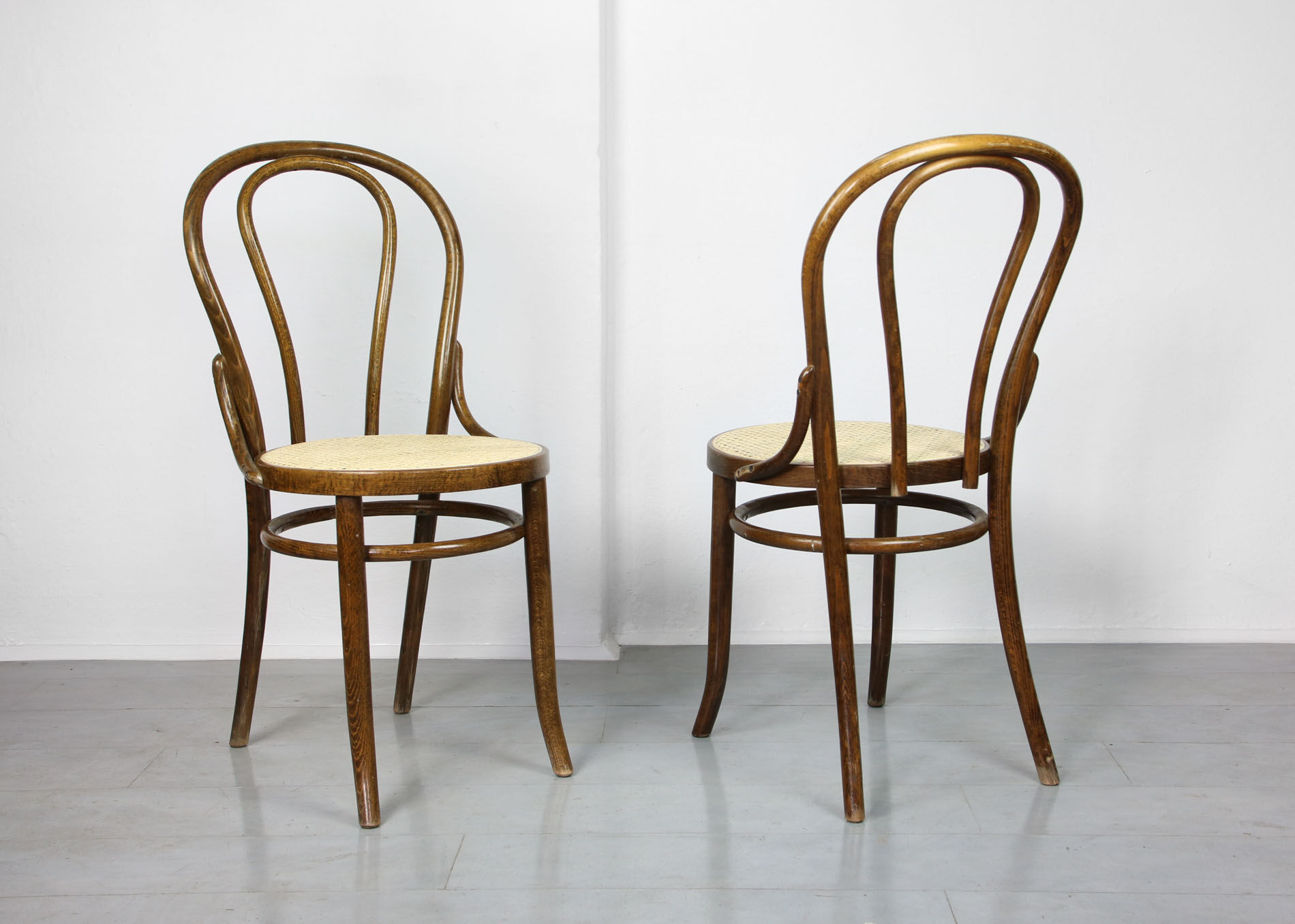 Pair of bentwood brown chairs