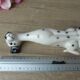 Romantic ceramic Dalmatian dog statuette, vintage decorative dog from the 1970s