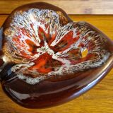Vallauris red flamed pocket ashtray