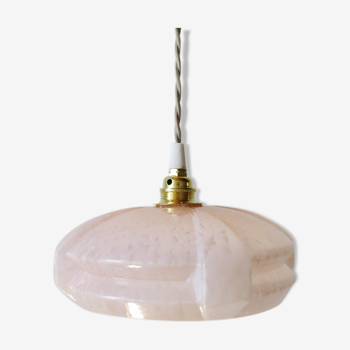 Suspension globe opaline rose pâle