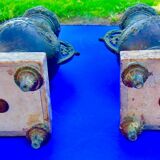 Cassolettes pair of vases candle holder regule bronze marble pendulum trim nineteenth n°1