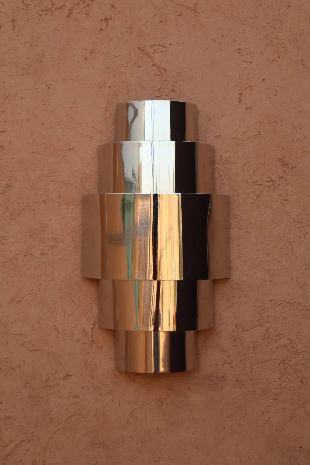 Chrome wall sconce Art Deco