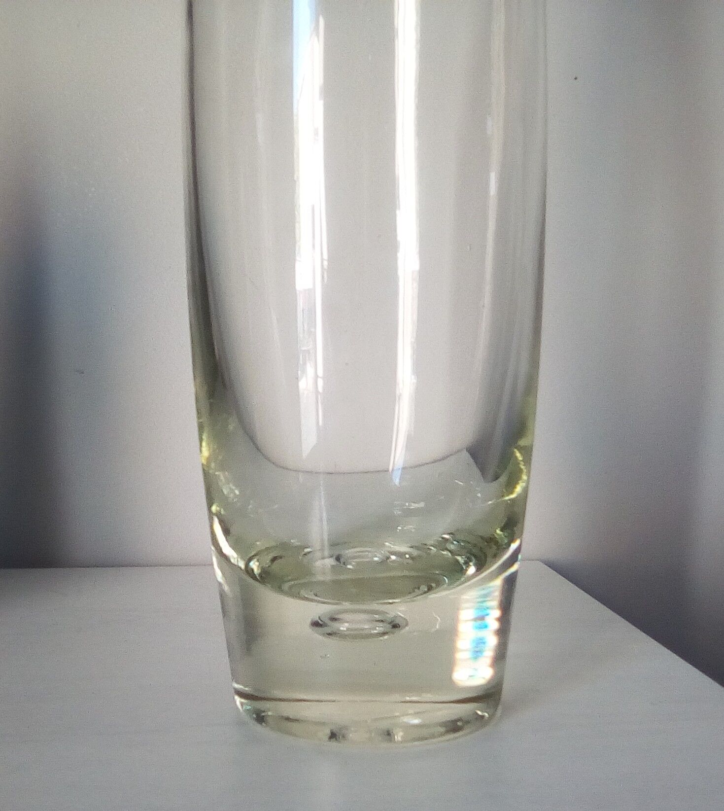 Old vase in thick blown glass 50/60s