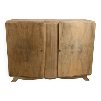 Art Deco sideboard in elm burl veneer