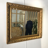 Old mirror wood and stucco 55cm X 73 cm