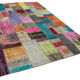 Handwoven turkish contemporary 201 cm x 300 cm multicolor patchwork carpet