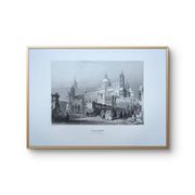 La cathédrale de Palerme, Sicile, gravure ancienne, imprimée en 1841.