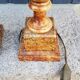 Paire de pieds de lampes des années 70 en albâtre