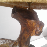 Brutalist lamp in olive root 60