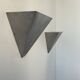 Pair of vintage wall lights, brushed metal, France 1970.