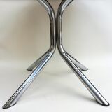 Smoked glass round table - Ø118