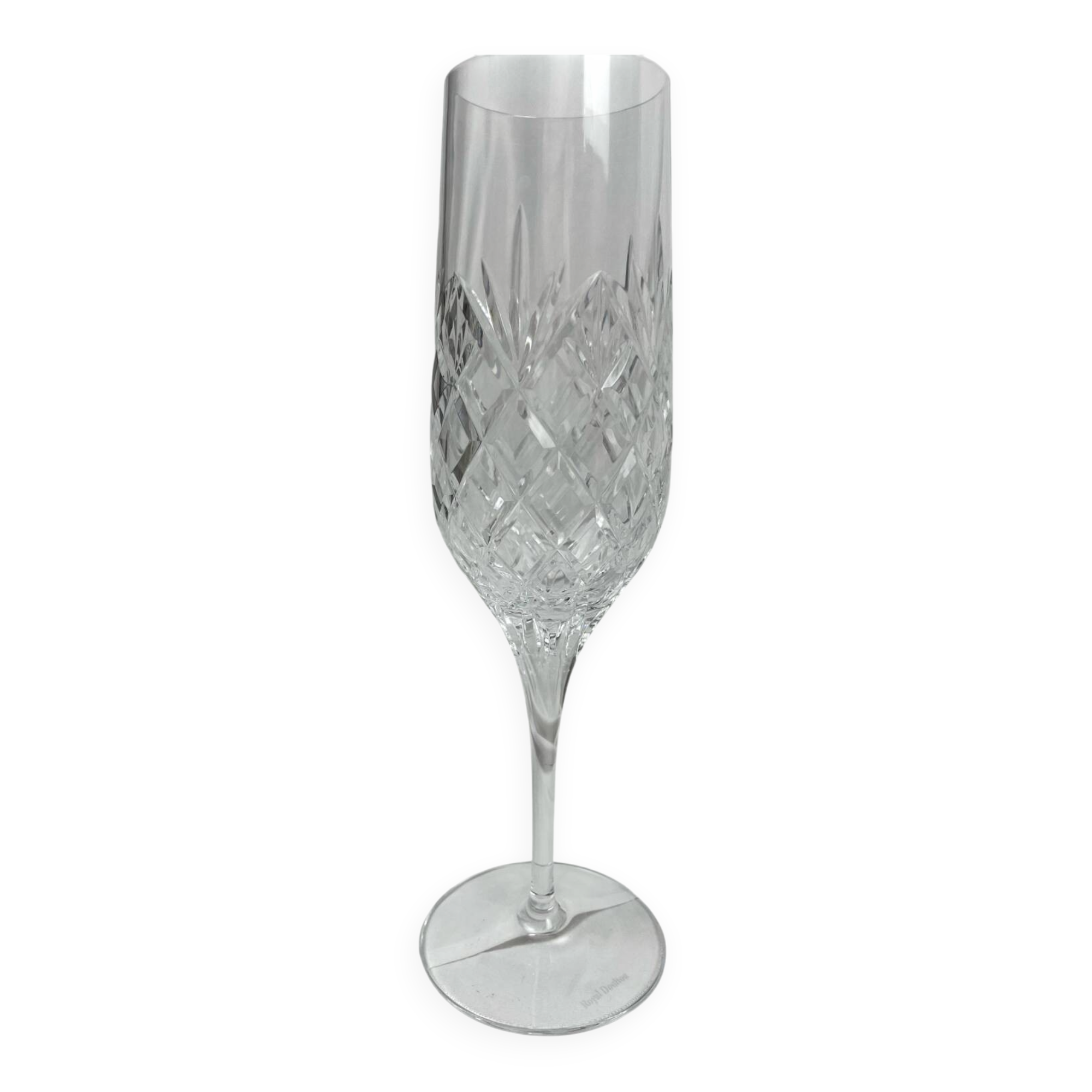 Set of 6 Royal Doulton Crystal Champagne Flutes