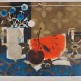 Yves Ganne: The White Pitcher and the Watermelon, original signed lithograph
