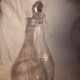 Antique Portieux cut crystal carafe signed