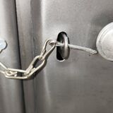 old metal medical bedside table circa 1930/40