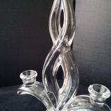 2-branch candle holder in Vannes crystal