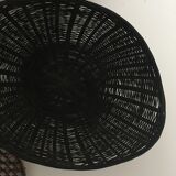 Wall composition of 8 baskets and wicker trays.