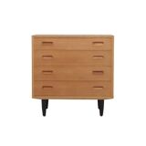 Ash chest of drawers, Danish design, 1970s, manufacturer: Hundevad & Co