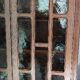 Parisian glass-fronted cabinet, Art Deco vintage bookshelf, solid oak furniture.