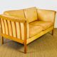 Vintage Scandinavian leather sofa Stoby 1960