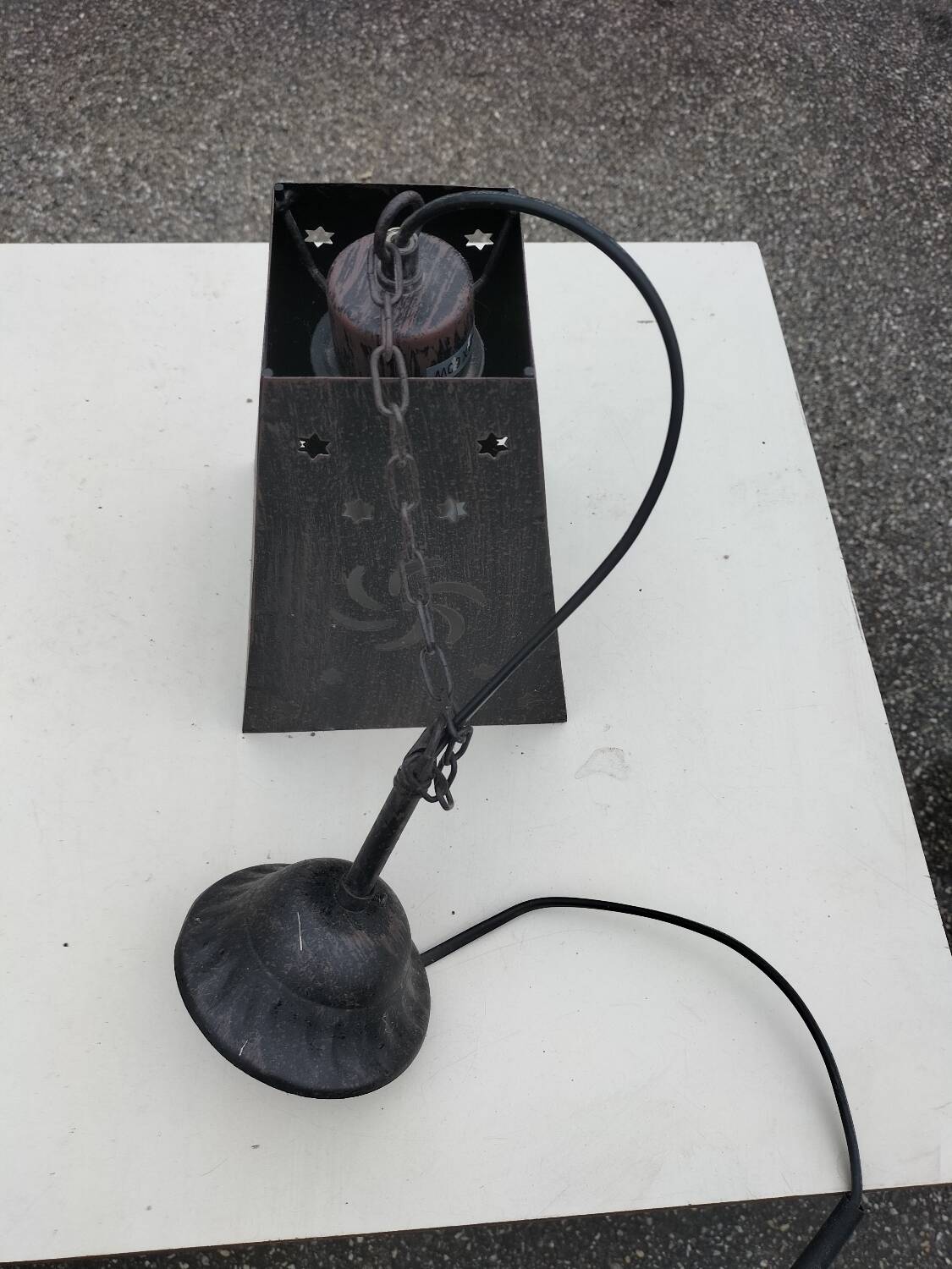 Small metal chandelier