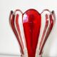 Red painted glass vase