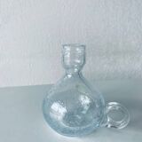 Blown crystal candle holder