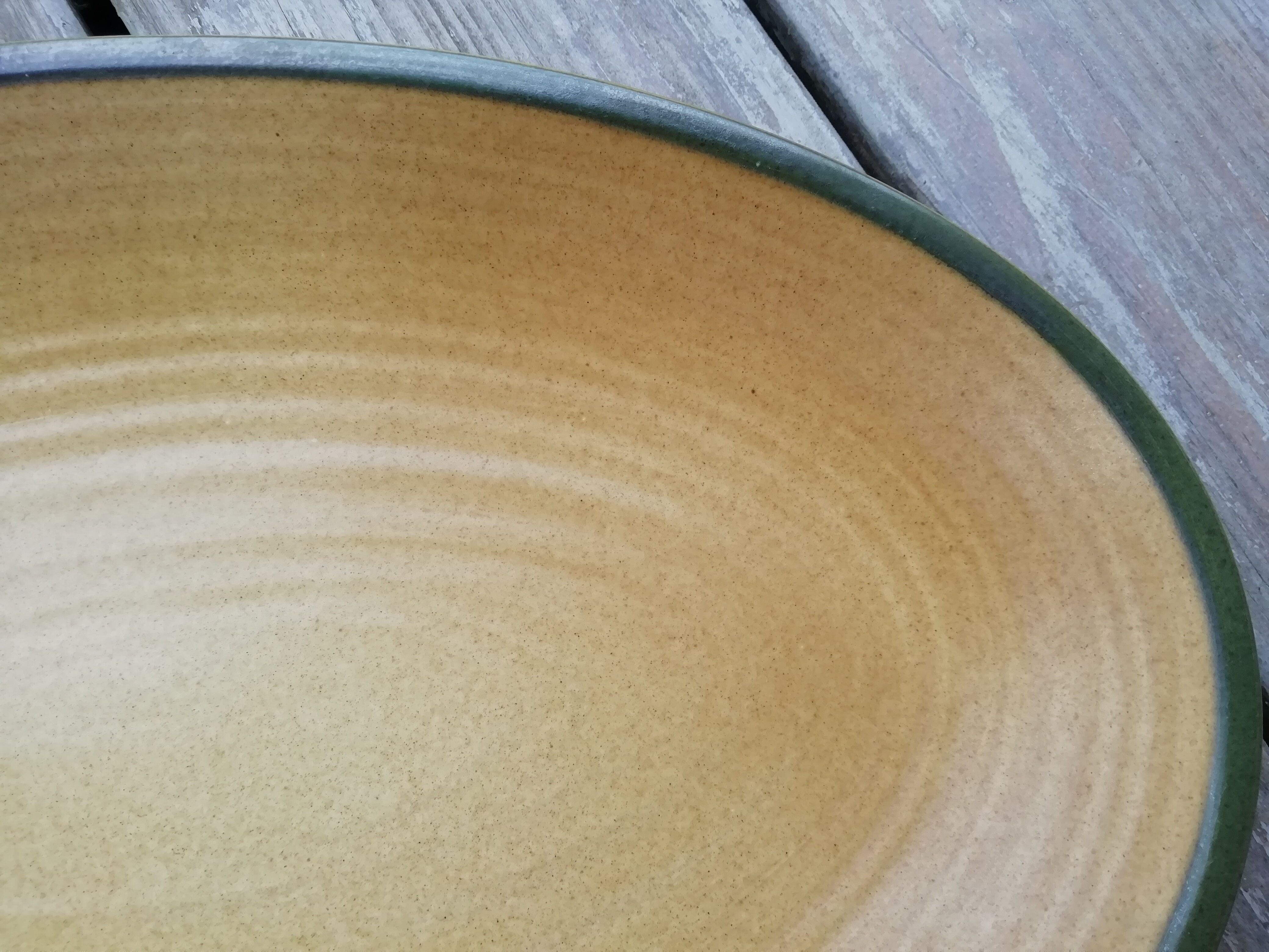 Flat oval saline sandstone