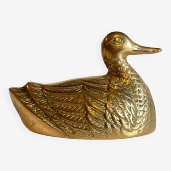 Vintage brass duck