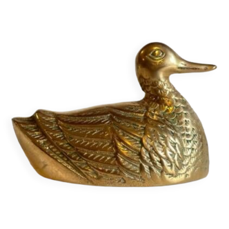 Vintage brass duck