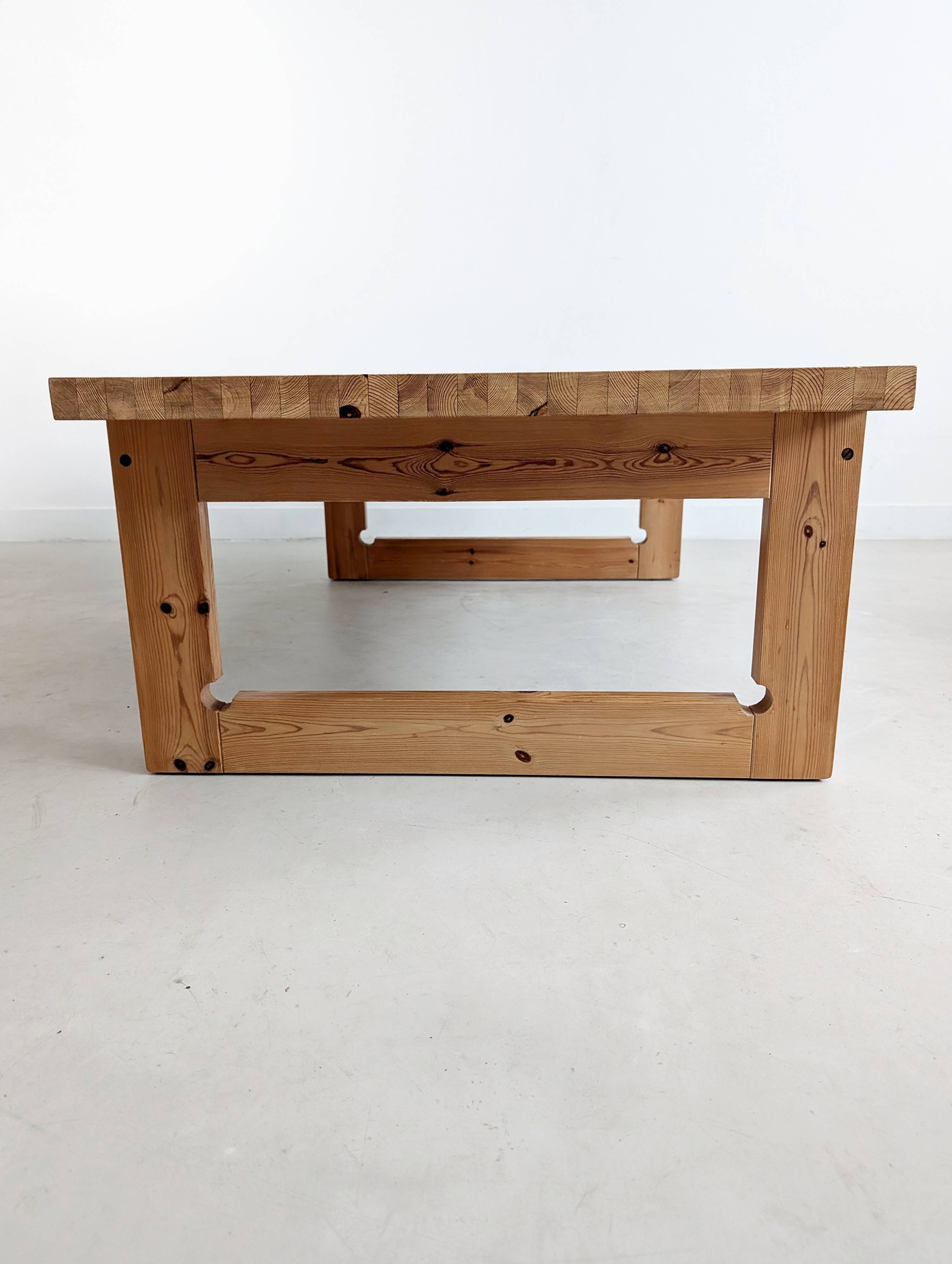 Scandinavian Pinewood Coffee Table 1970s