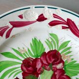 Assiette en faïence fine opaque de Sarreguemines XIXe